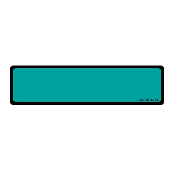 Blank Chart Labels 1-3/8" x 5-3/8" Aqua w/Black